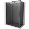 Mexen Velar sliding shower cabin 150 x 85 cm, graphite, brushed gun gray - 871-150-085-41-66