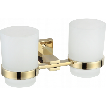Mexen Vane double toothbrush cup, Gold - 7020952-50