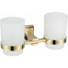 Mexen Vane double toothbrush cup, Gold - 7020952-50
