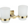 Mexen Vane double toothbrush holder, gold - 7020952-50