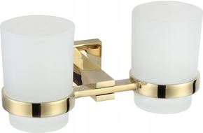 Mexen Vane double toothbrush cup, Gold - 7020952-50