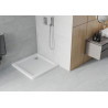 Mexen Flat square shower tray slim 80 x 80 cm, white, chrome siphon - 40108080