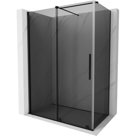 Mexen Velar sliding shower enclosure 150 x 75 cm, graphite, black - 871-150-075-41-70