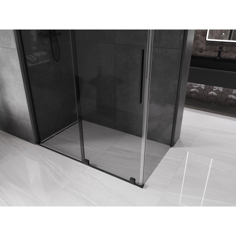 Mexen Velar sliding shower enclosure 140 x 70 cm, graphite, black - 871-140-070-41-70