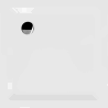 Mexen Flat square shower tray slim 90 x 90 cm, white, chrome siphon - 40109090