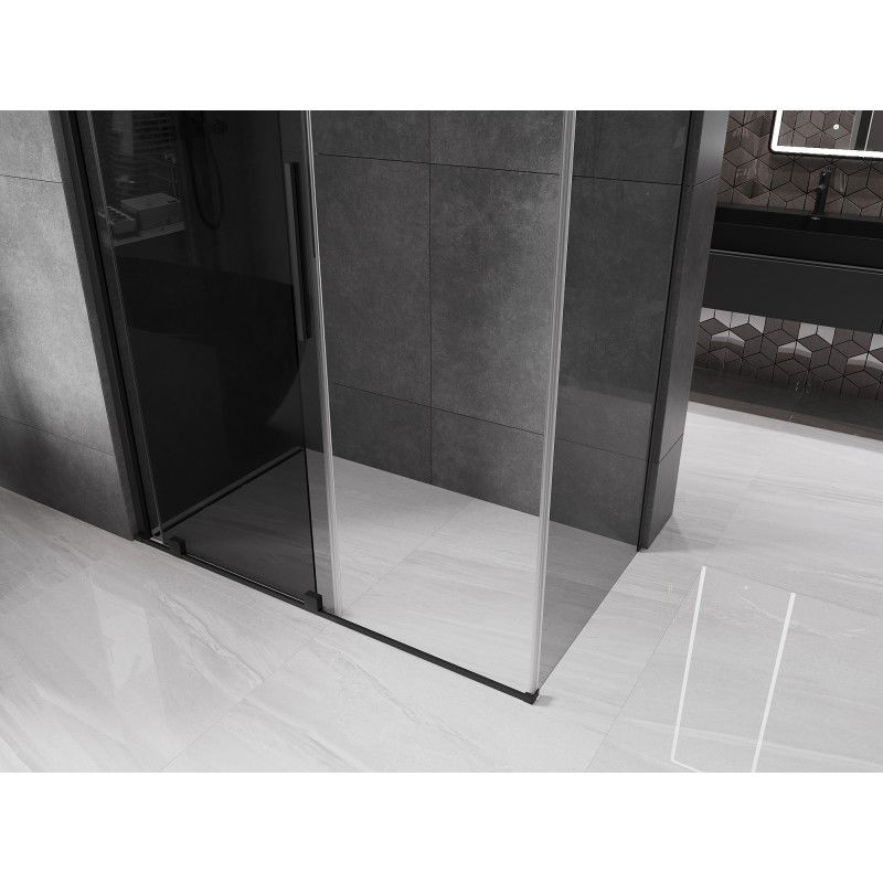 Mexen Velar sliding shower cabin 150 x 80 cm, graphite, black - 871-150-080-41-70