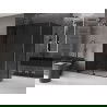 Mexen Velar sliding shower cabin 160 x 85 cm, graphite, black - 871-160-085-41-70