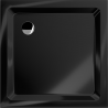 Mexen Flat square shower tray slim 80 x 80 cm, black, chrome siphon - 40708080