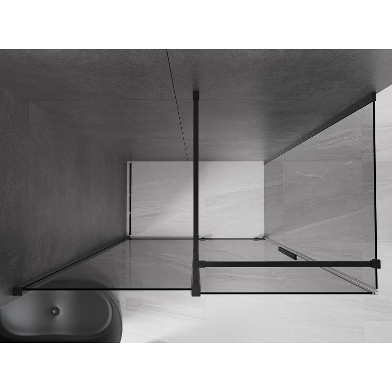 Mexen Velar sliding shower cabin 150 x 90 cm, graphite, black - 871-150-090-41-70