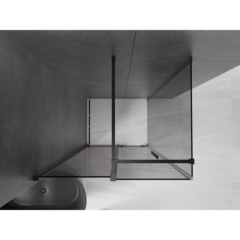 Mexen Velar sliding shower enclosure 90 x 80 cm, graphite, black - 871-090-080-41-70