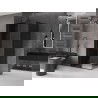 Mexen Velar sliding shower cabin 100 x 70 cm, graphite, black - 871-100-070-41-70