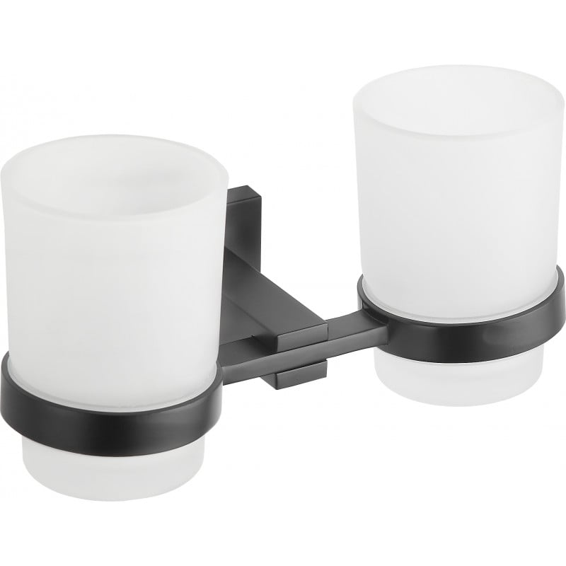 Mexen Vane double toothbrush holder, black - 7020952-70