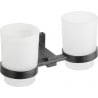 Mexen Vane double toothbrush holder, black - 7020952-70