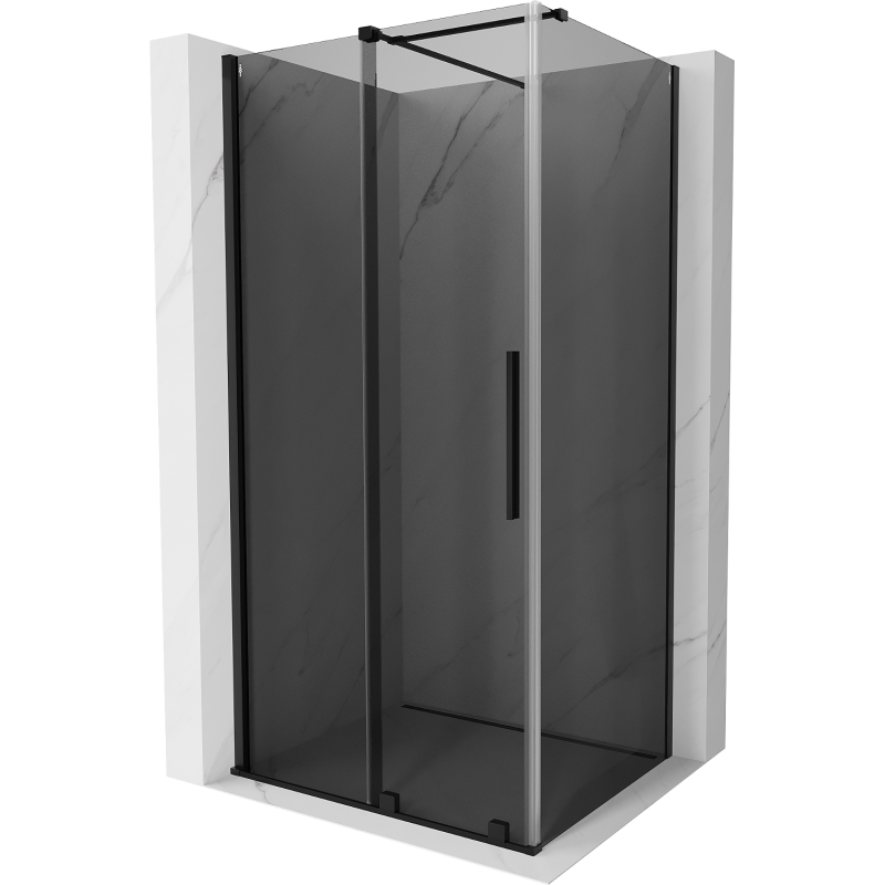 Mexen Velar sliding shower cabin 120 x 80 cm, graphite, black - 871-120-080-41-70