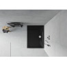 Mexen Flat rectangular slim shower tray 100 x 80 cm, black, chrome drain - 40708010