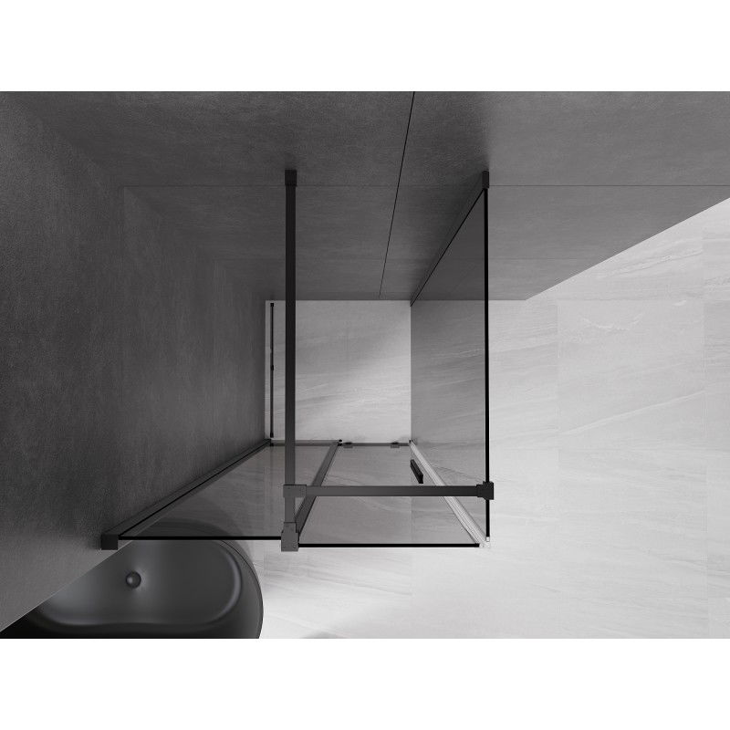 Mexen Velar sliding shower cabin 110 x 110 cm, graphite, black - 871-110-110-41-70