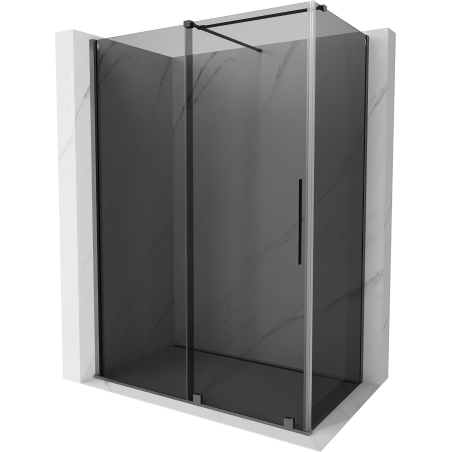 Mexen Velar Sliding Shower Enclosure 140 x 80 cm, Graphite, Gun Metal - 871-140-080-41-95