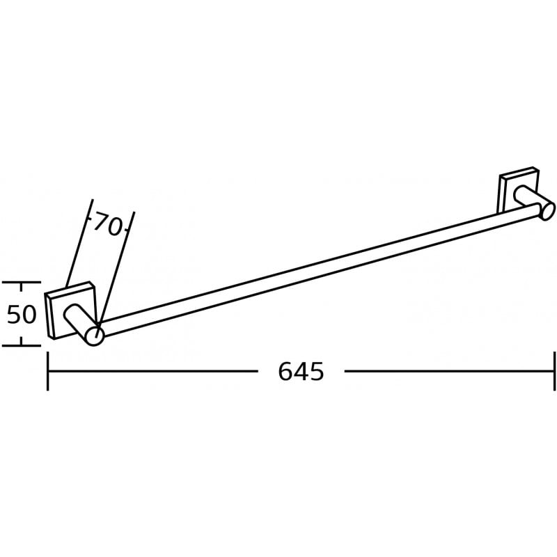Mexen Rufo towel rack, chrome - 7050924-00