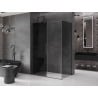 Mexen Velar sliding shower enclosure 160 x 75 cm, graphite, gun metal - 871-160-075-41-95