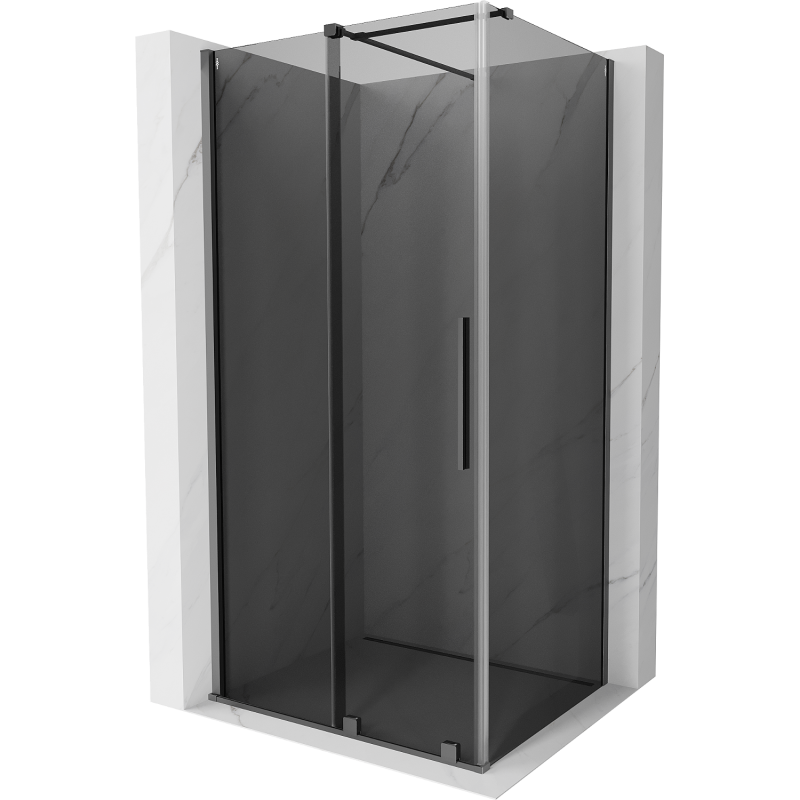 Mexen Velar sliding shower cabin 130 x 100 cm, graphite, gun metal - 871-130-100-41-95