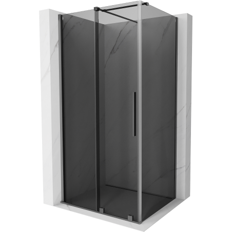 Mexen Velar sliding shower cabin 130 x 100 cm, graphite, gun metal - 871-130-100-41-95