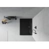 Mexen Flat slim rectangular shower tray 120 x 80 cm, Black, Black siphon - 40708012B