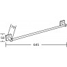 Mexen Rufo towel rack, gold - 7050924-50