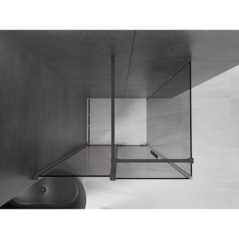 Mexen Velar sliding shower cabin 110 x 75 cm, graphite, gun metal - 871-110-075-41-95