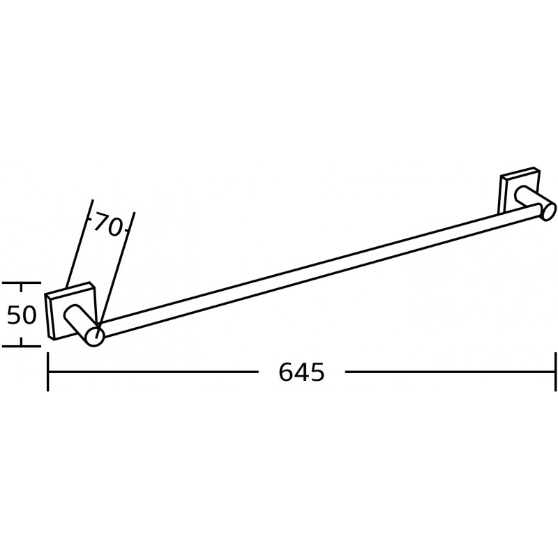 Mexen Rufo towel rack, black - 7050924-70