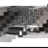 Mexen Velar sliding shower enclosure 100 x 70 cm, graphite, brushed nickel - 871-100-070-41-97