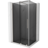 Mexen Velar sliding shower cabin 110 x 85 cm, graphite, brushed nickel - 871-110-085-41-97