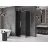 Mexen Velar sliding shower enclosure 110 x 80 cm, graphite, brushed nickel - 871-110-080-41-97
