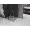 Mexen Velar sliding shower enclosure 110 x 80 cm, graphite, brushed nickel - 871-110-080-41-97