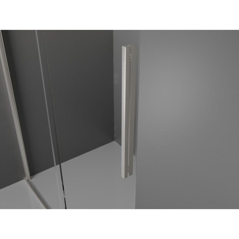 Mexen Velar sliding shower cabin 120 x 90 cm, graphite, brushed nickel - 871-120-090-41-97