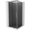 Mexen Velar sliding shower enclosure 110 x 110 cm, graphite, brushed nickel - 871-110-110-41-97