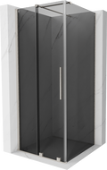 Mexen Velar sliding shower enclosure 110 x 110 cm, graphite, brushed nickel - 871-110-110-41-97