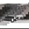 Mexen Velar sliding shower cabin 120 x 120 cm, graphite, brushed nickel - 871-120-120-41-97