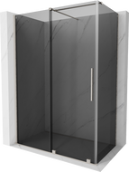 Mexen Velar sliding shower cabin 140 x 85 cm, graphite, brushed nickel - 871-140-085-41-97