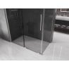Mexen Velar Sliding Shower Enclosure 140 x 75 cm, Graphite, Brushed Nickel - 871-140-075-41-97