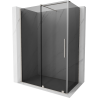 Mexen Velar Sliding Shower Enclosure 150 x 80 cm, Graphite, Brushed Nickel - 871-150-080-41-97