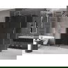 Mexen Velar sliding shower cabin 150 x 80 cm, graphite, brushed nickel - 871-150-080-41-97