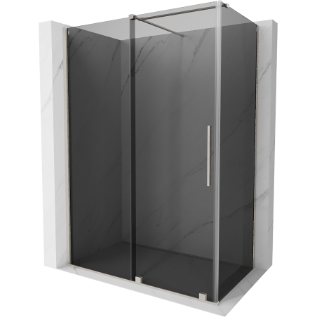 Mexen Velar sliding shower cabin 160 x 80 cm, graphite, brushed nickel - 871-160-080-41-97