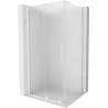 Mexen Velar sliding shower cabin 100 x 80 cm, frost, white - 871-100-080-31-20