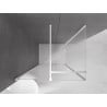 Mexen Velar sliding shower enclosure 90 x 110 cm, frost, white - 871-090-110-31-20