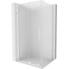 Mexen Velar sliding shower enclosure 110 x 75 cm, frost, white - 871-110-075-31-20