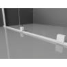 Mexen Velar sliding shower enclosure 120 x 75 cm, frosted, white - 871-120-075-31-20