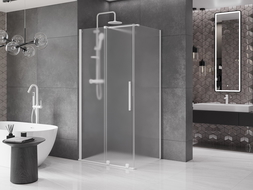 Mexen Velar shower cabin sliding 120 x 90 cm, frost, white - 871-120-090-31-20