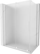Mexen Velar sliding shower enclosure 140 x 80 cm, frost, white - 871-140-080-31-20