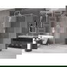 Mexen Velar sliding shower cubicle 140 x 85 cm, frost, white - 871-140-085-31-20