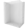Mexen Velar sliding shower enclosure 150 x 90 cm, frosted, white - 871-150-090-31-20